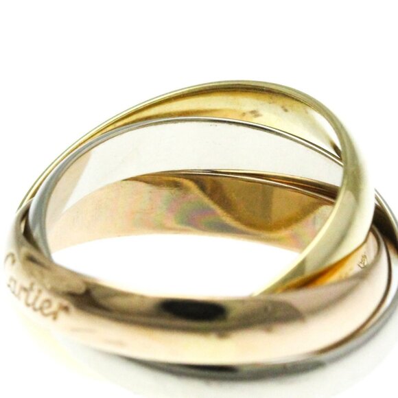 CARTIER Trinity Ring 50 K18YG 18K Yellow Gold White Gold Rose Gold Women's - Picture 8 of 8